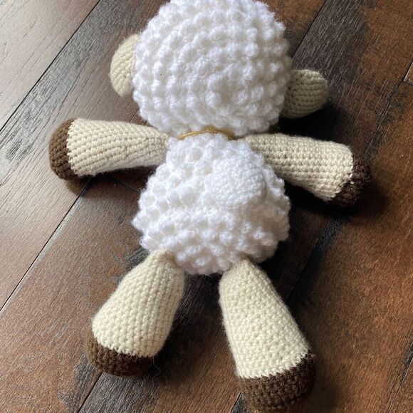Handmade crochet sheep lamb stuffed animal plush 15” farm nursery baby - Picture 3 of 6